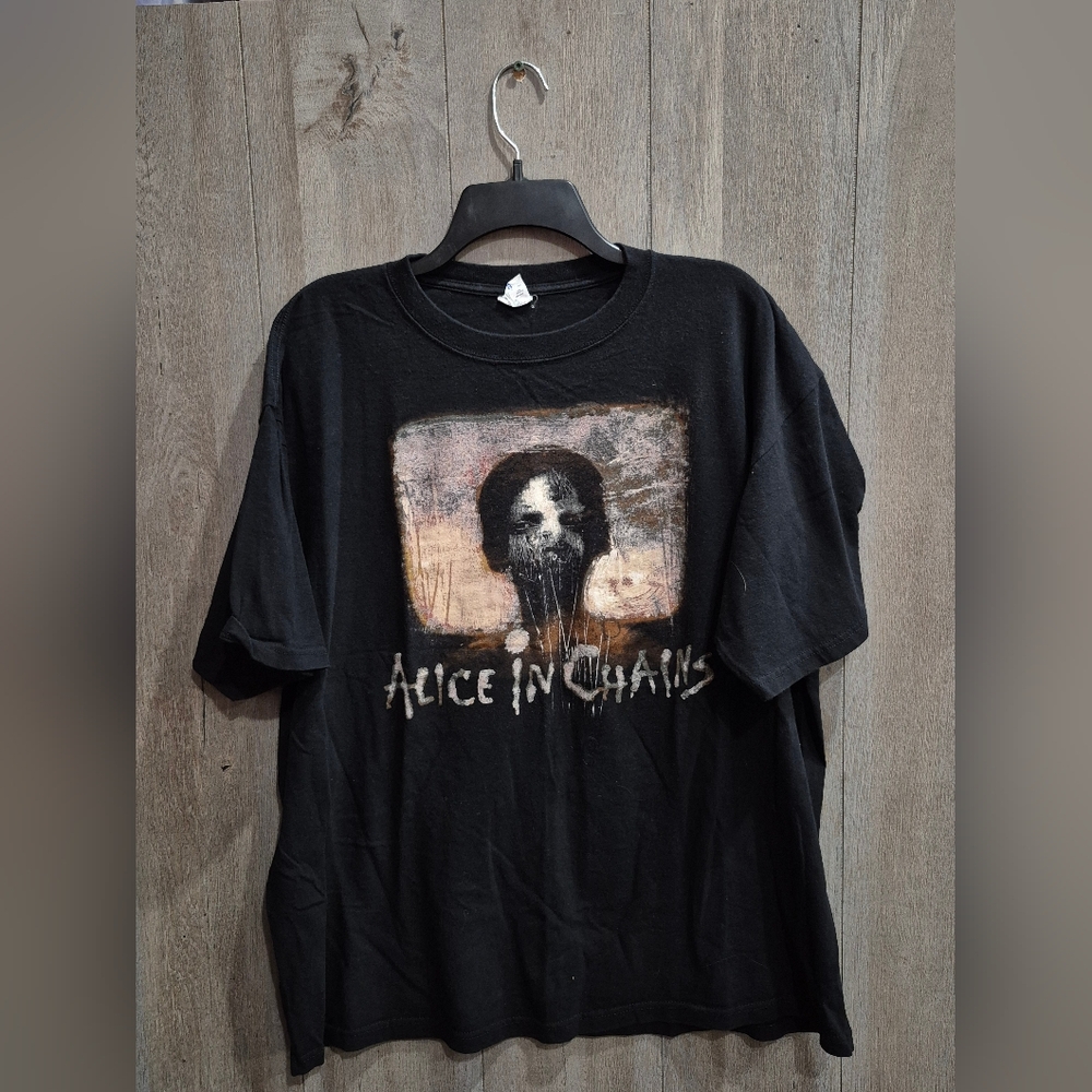 Alice In Chains T-Shirt (Size 2X) Black Rock Band Tee